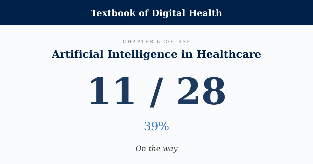 Score card: 11 of 28 on Artificial Intelligence in Healthcare