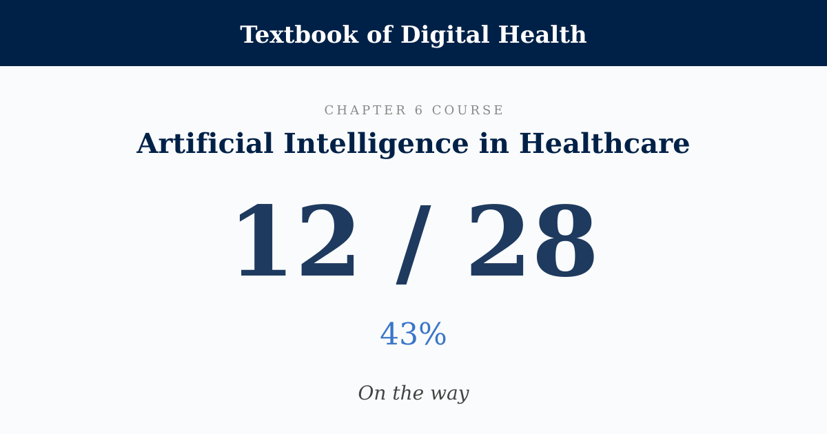 Score card: 12 of 28 on Artificial Intelligence in Healthcare