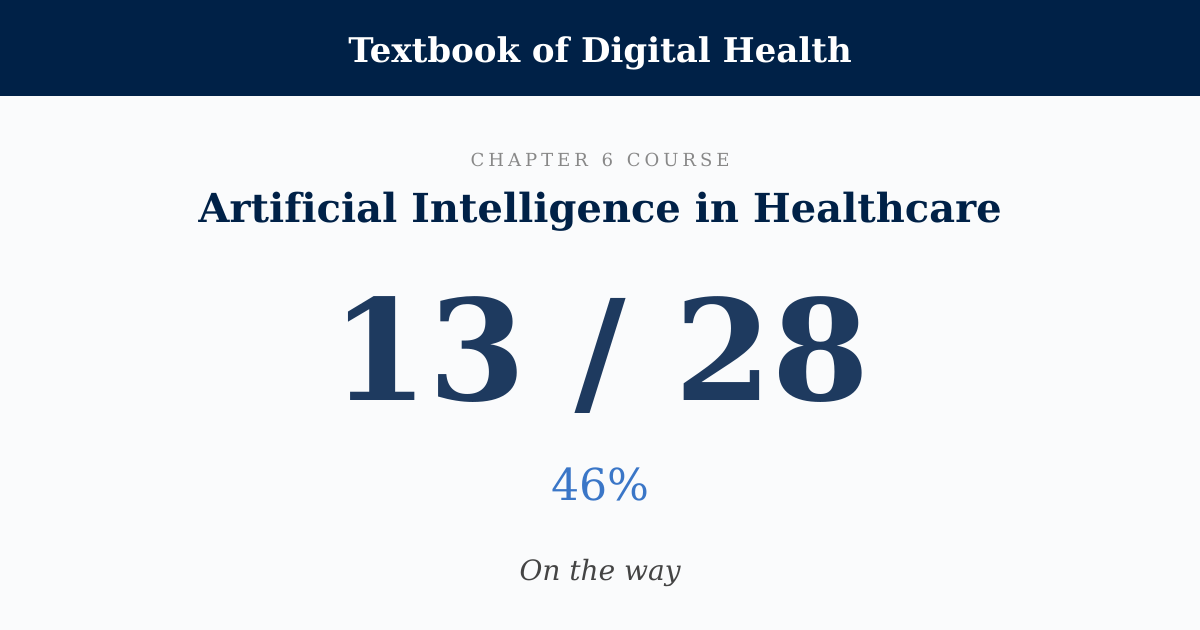 Score card: 13 of 28 on Artificial Intelligence in Healthcare