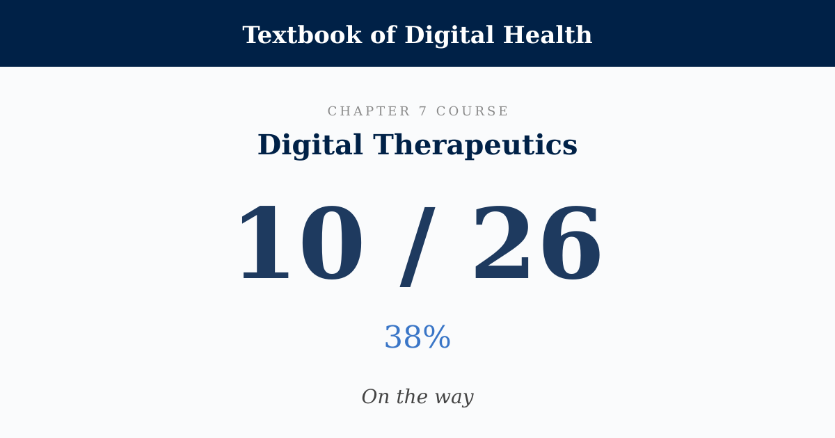 Score card: 10 of 26 on Digital Therapeutics