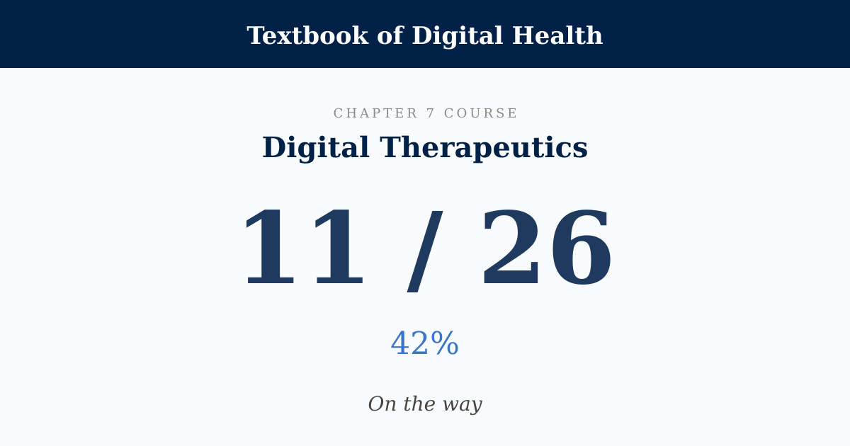 Score card: 11 of 26 on Digital Therapeutics