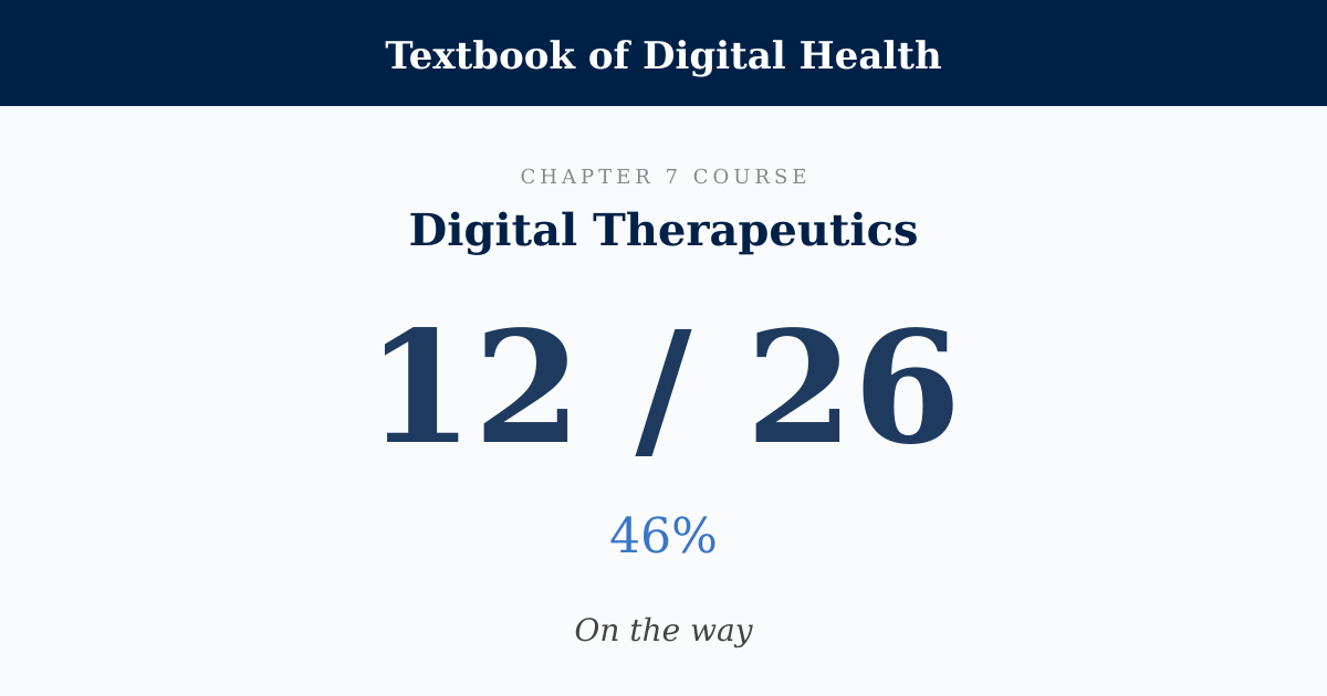 Score card: 12 of 26 on Digital Therapeutics