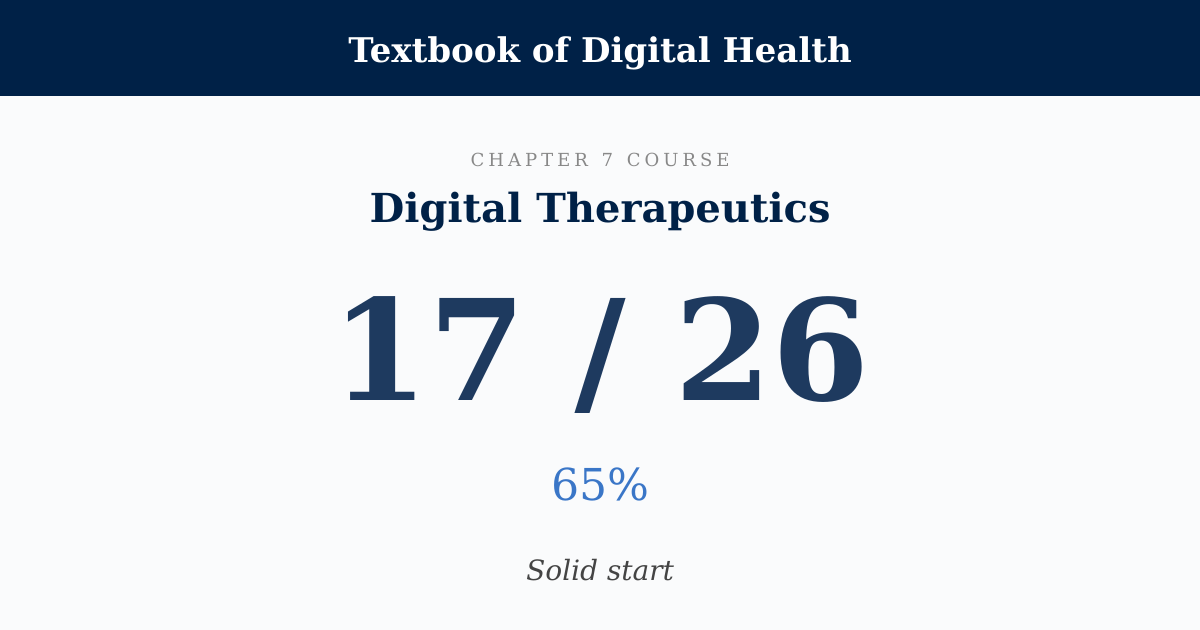 Score card: 17 of 26 on Digital Therapeutics