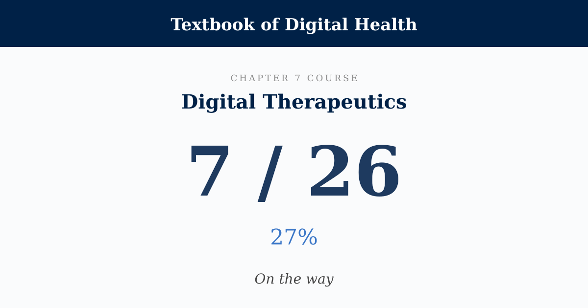 Score card: 7 of 26 on Digital Therapeutics