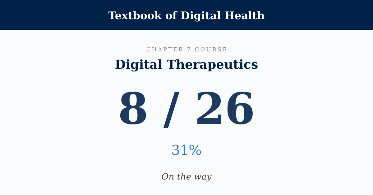 Score card: 8 of 26 on Digital Therapeutics