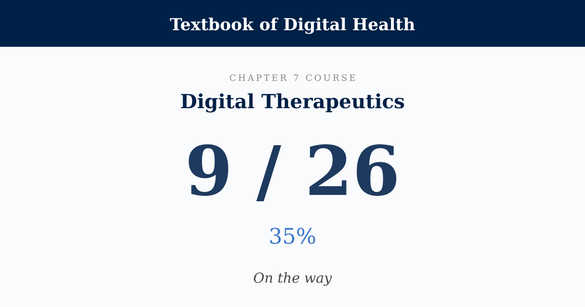 Score card: 9 of 26 on Digital Therapeutics