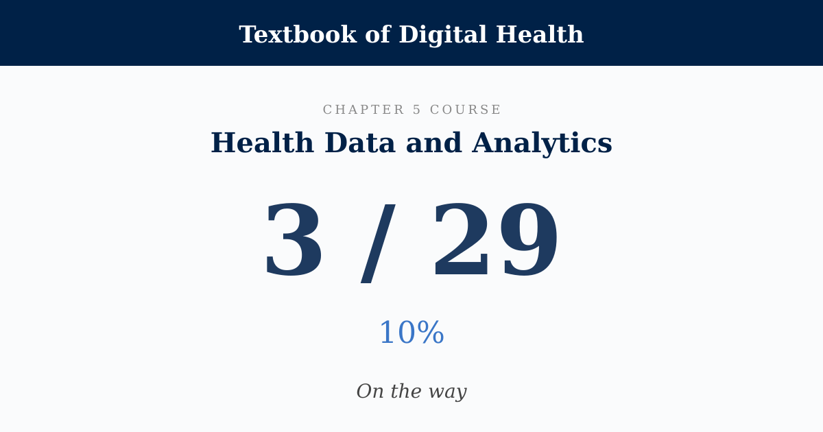 Score card: 3 of 29 on Health Data and Analytics