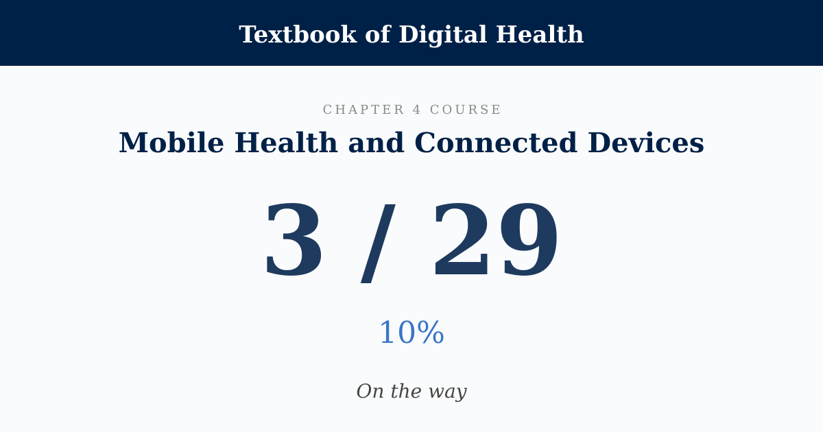 Score card: 3 of 29 on Mobile Health and Connected Devices