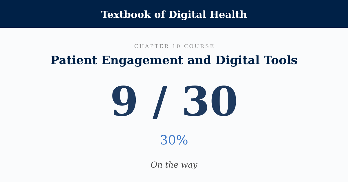 Score card: 9 of 30 on Patient Engagement and Digital Tools