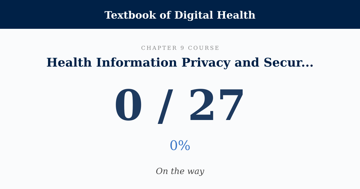 Score card: 0 of 27 on Health Information Privacy and Security
