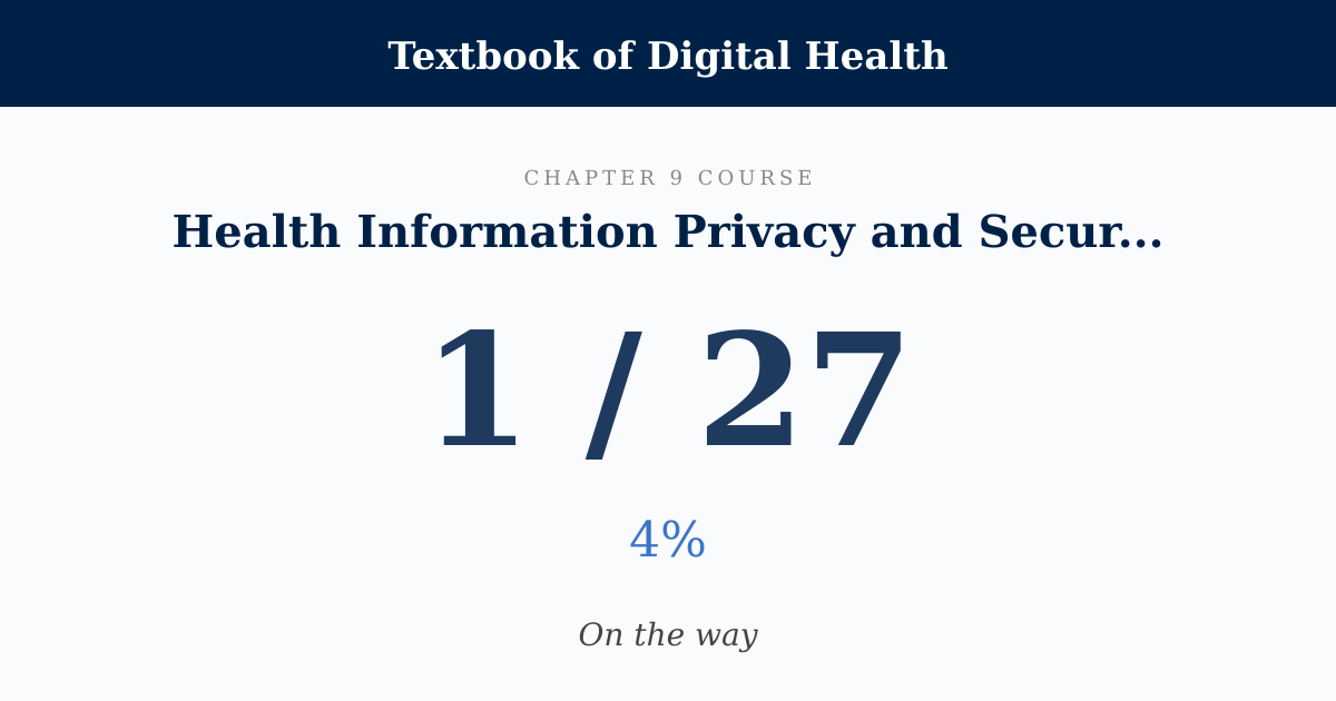 Score card: 1 of 27 on Health Information Privacy and Security