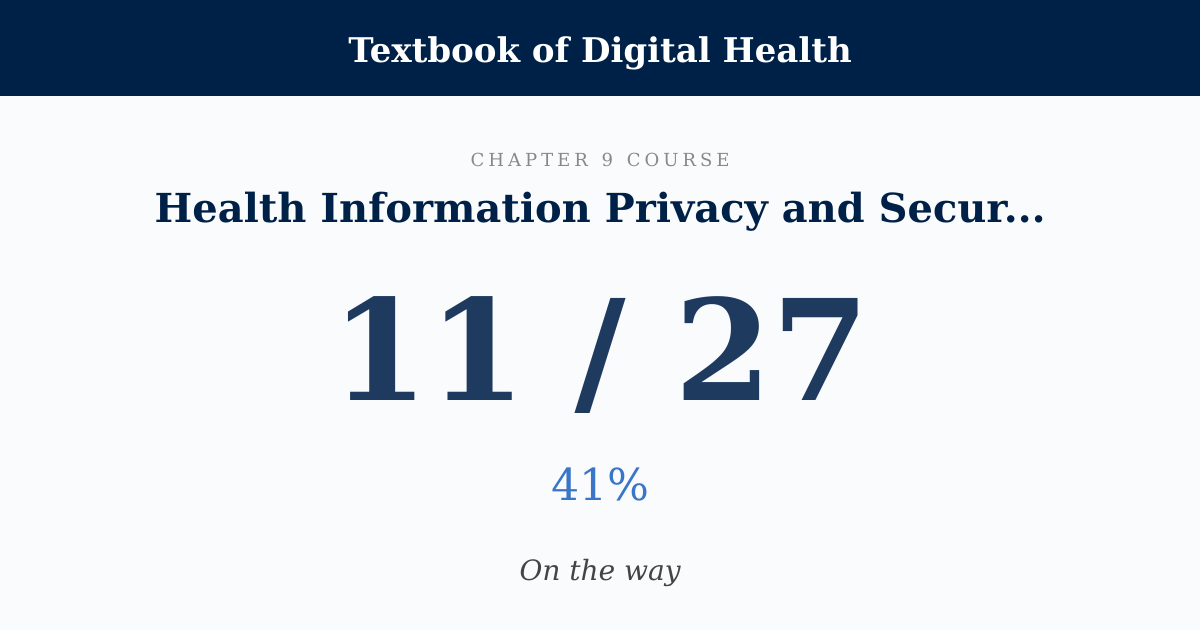 Score card: 11 of 27 on Health Information Privacy and Security