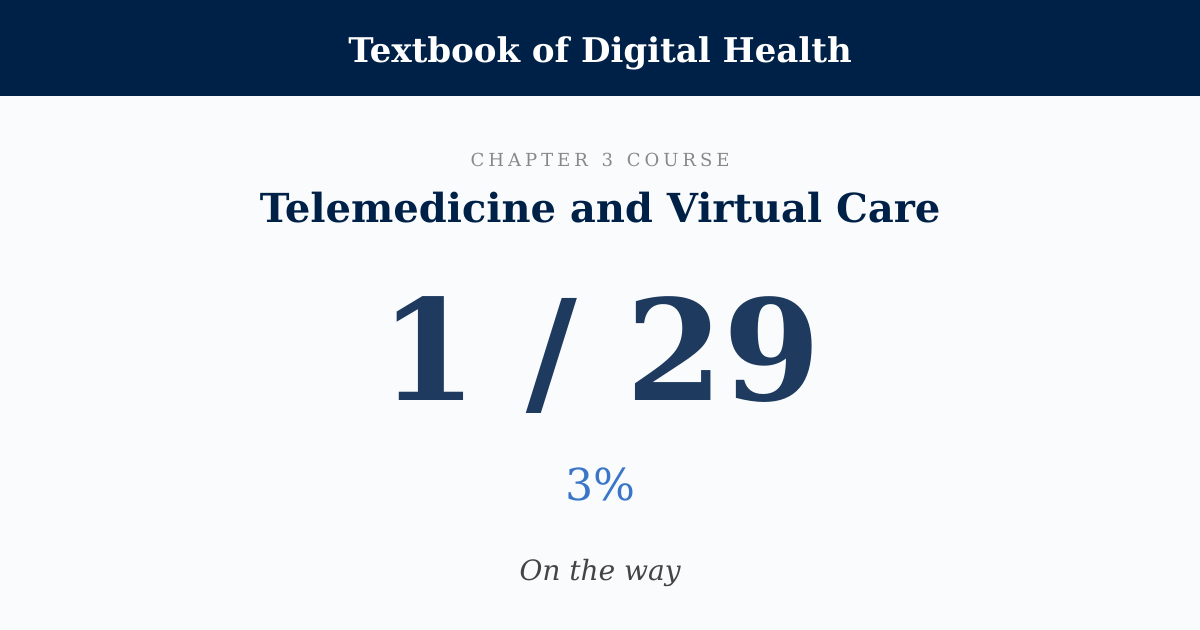 Score card: 1 of 29 on Telemedicine and Virtual Care