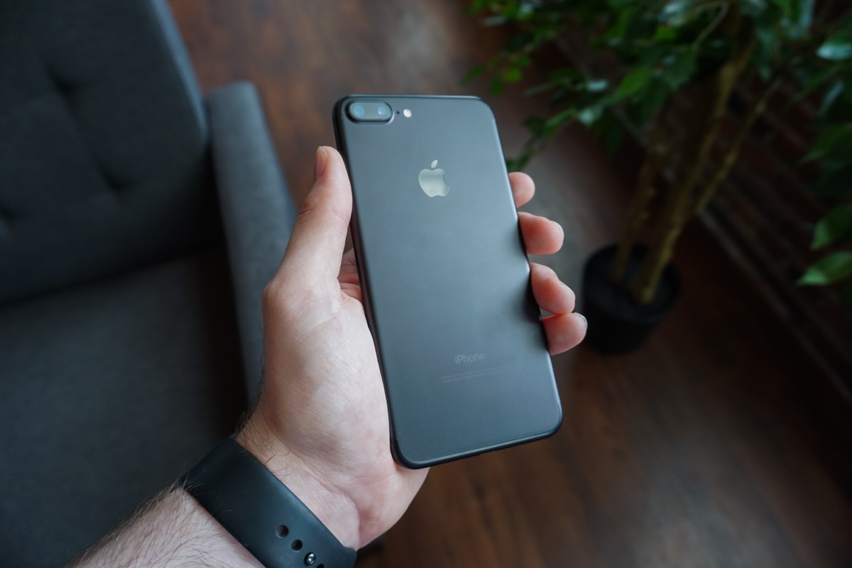 A person holding a smartphone